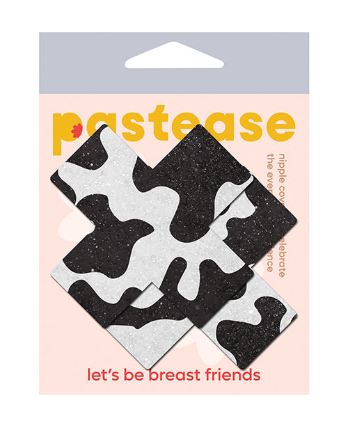 Pastease Premium Plus X Cow Print Cross - Black/White O/S