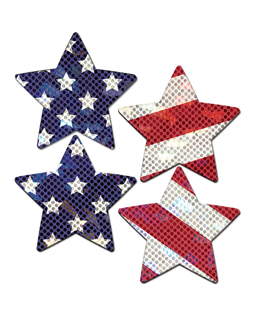 Pastease Premium Petites Glittering Stars &amp; Stripes - Red/White/Blue O/S