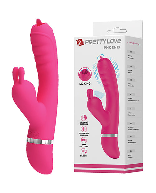 Pretty Love Phoenix Licking &amp; Sucking Rabbit - Pink