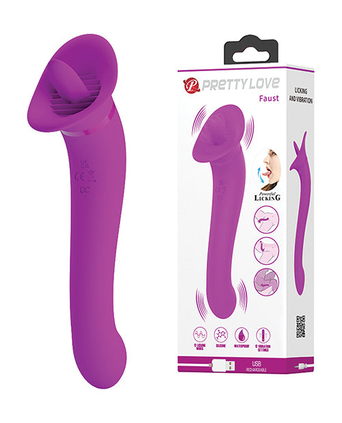 Pretty Love Faust Licking Trumpet &amp; Vibe - Fuchsia