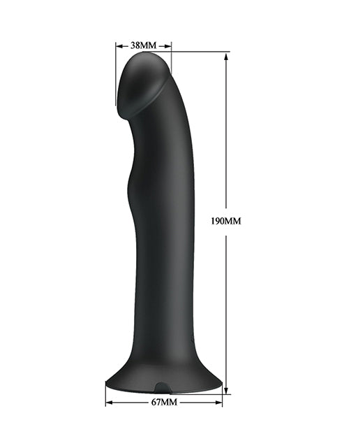 Pretty Love Murray Pulsating &amp; Vibrating Suction Cup Dildo - Black