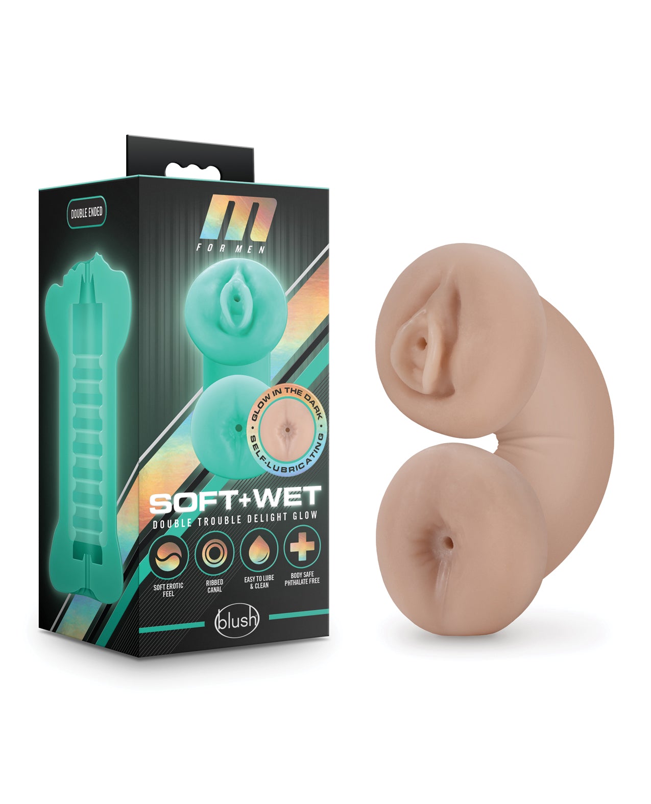 Blush M for Men Soft &amp; Wet Double Trouble Glow in the Dark - Ivory