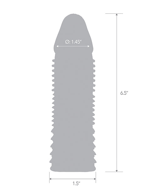 Blue Line C &amp; B 6.5" Triple Sensation Penis Enhancing Sleeve Extension - Smoke