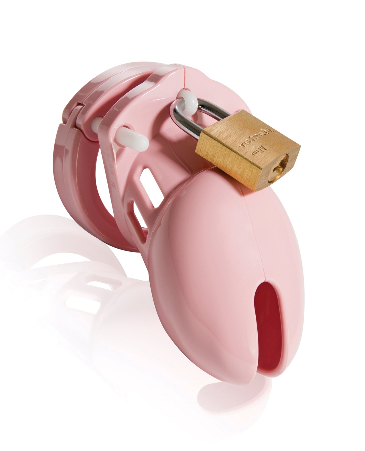 CB-6000S 2 1/2" Cock Cage &amp; Lock Set - Pink