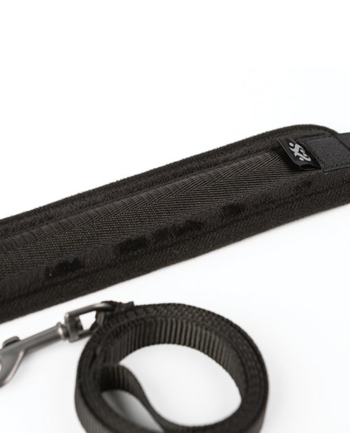Sei Mio Take the Lead Padded Neck Collar &amp; Leash - Black