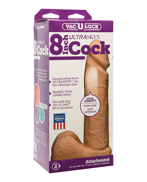Vac-U-Lock 8" ULTRASKYN Cock &amp; Balls Attch. - White