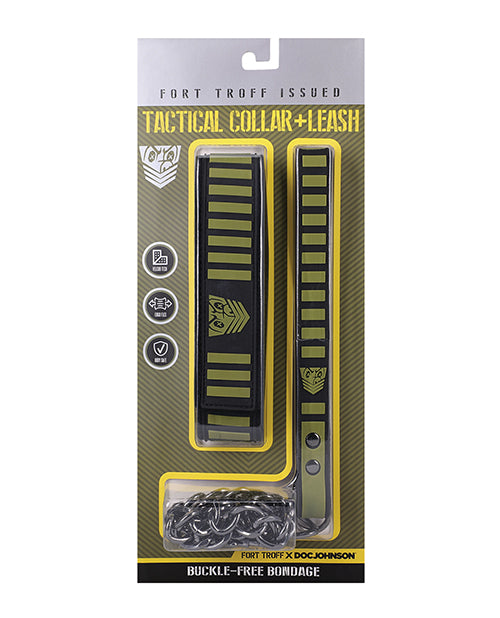 Fort Troff Tactical Collar &amp; Leash - Black/Green
