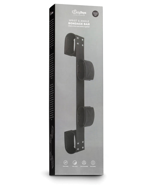 Easy Toys Wrist &amp; Ankle Bondage Bar - Black