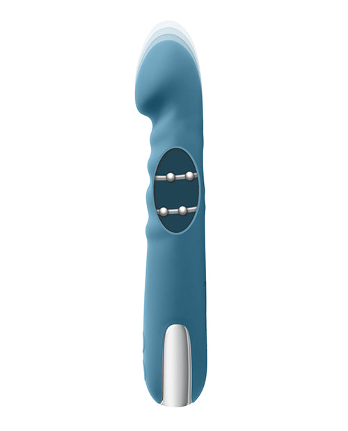 Evolved Queen of All Trades Thrusting &amp; Rotating Vibrator - Teal