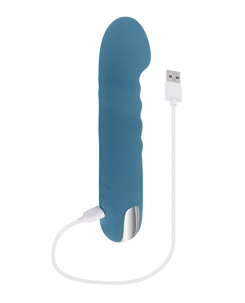 Evolved Queen of All Trades Thrusting &amp; Rotating Vibrator - Teal