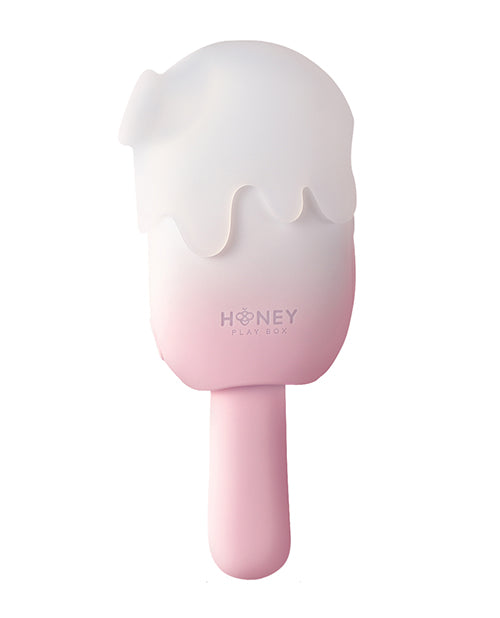 Bite Me Sucking, Tapping &amp; Vibrating Cream Pop Stimulator - Pink/White