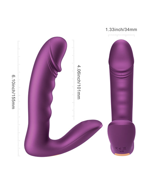 RORA 2 Pressure Sensing App-Controlled Rotating G-Spot Vibrator &amp; Clitoral Stimulator - Purple