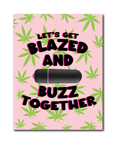 420 Foreplay Blazed Greeting Card w/Rock Candy Vibrator &amp; Fresh Vibes Towelettes