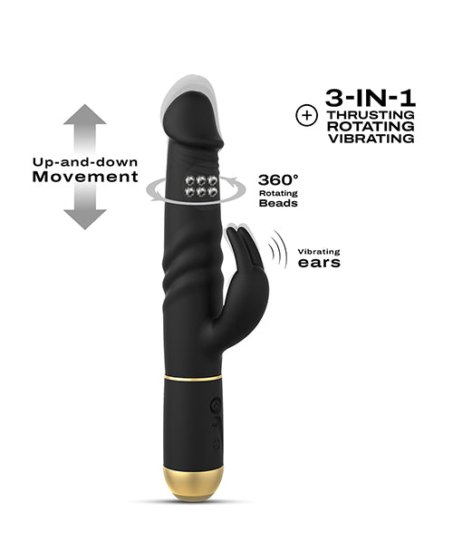 Dorcel Thrusting &amp; Spinning Furious Rabbit 2.0 - Black