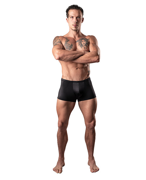 Male Power Satin Lycra Boxer Black Large