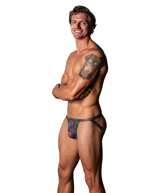 Pack &amp; Play Jock w/Front Condom Pocket - Rainbow L/XL