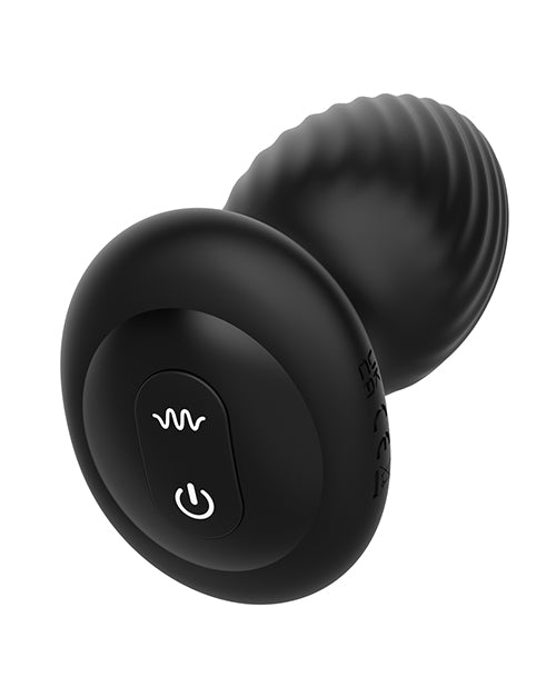 Nexus Tornado Rotating &amp; Vibrating Large Butt Plug w/Remote - Black