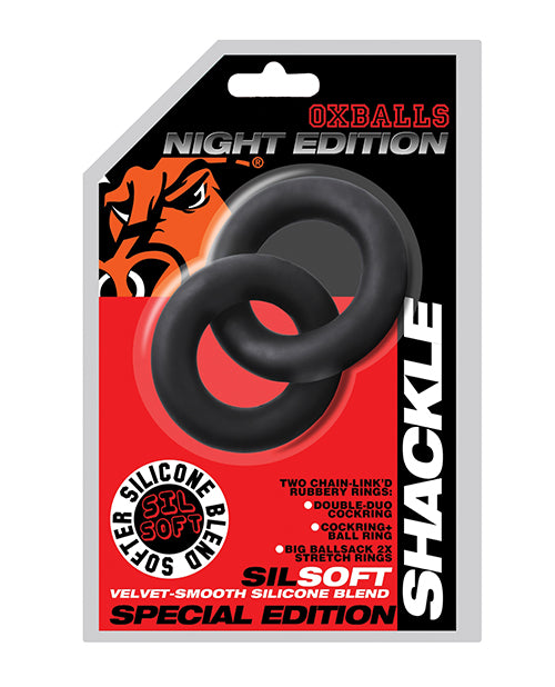 Oxballs Shackle Double Link'd Cock &amp; Ball Rings - Special Edition Night