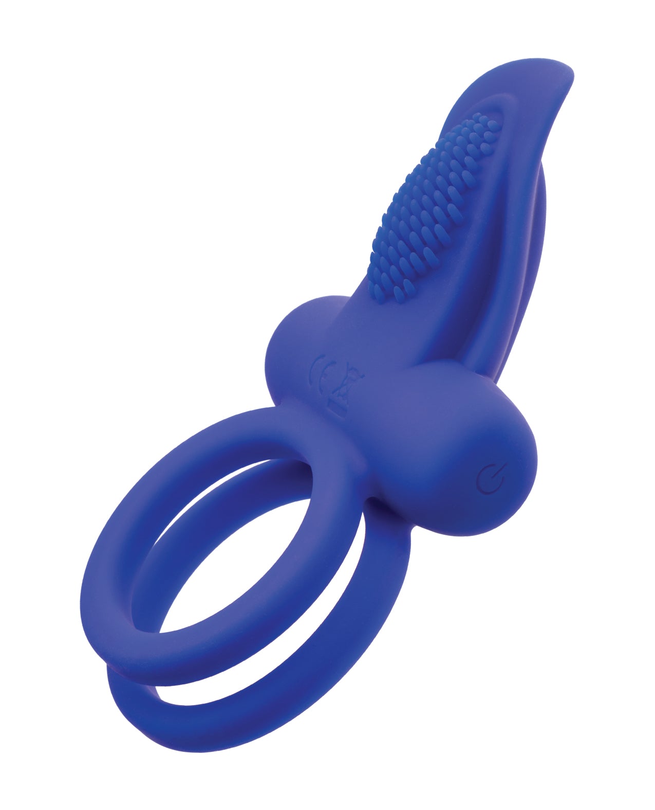 Couple's Enhancers Silicone Rechargeable Dual Pleaser Enhancer - Blue
