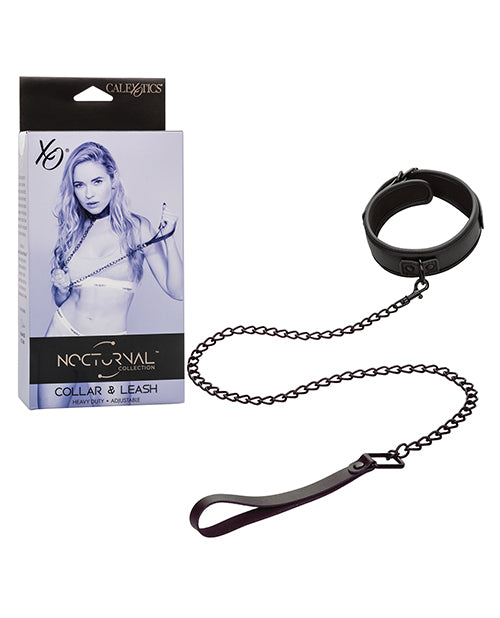 Nocturnal Collection Detachable Collar &amp; Leash - Black