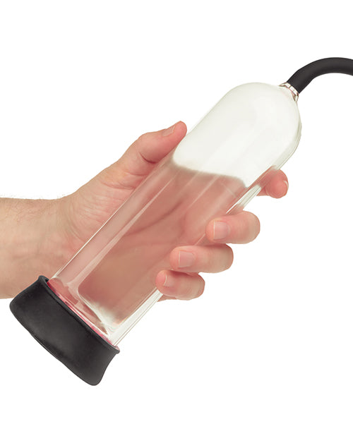 Peak Magnified Gauged Penis Pump System w/Cock &amp; Ball Ring - Black