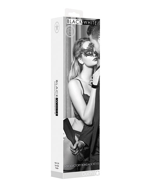 Shots Ouch Black &amp; White Introductory Bondage Kit #3 - Black