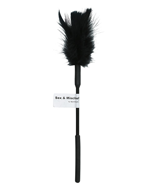Sex &amp; Mischief Feather Slapper - Red/Black Feathers