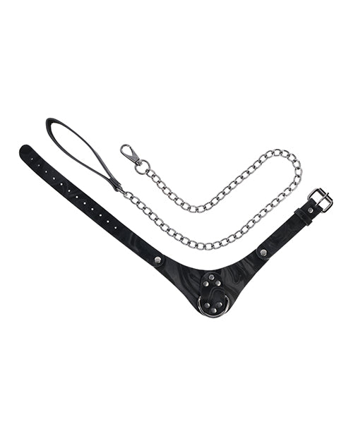 Sportsheets Velvet Noir Collar &amp; Leash - Black