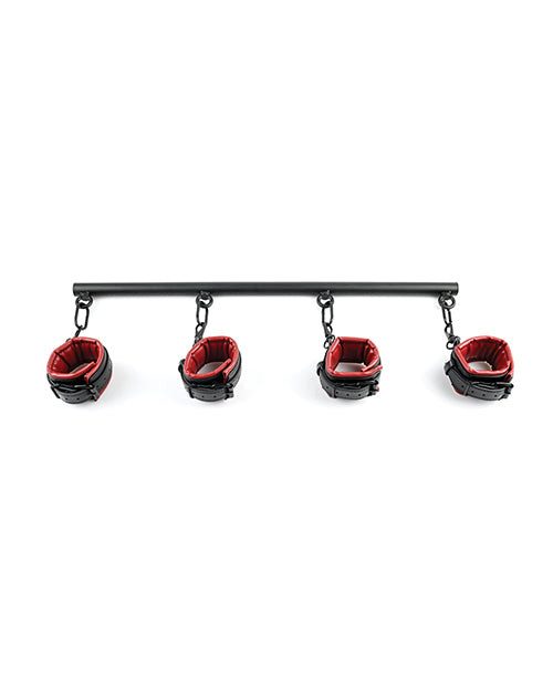 Saffron Spreader Bar &amp; Cuff Set - Red/Black
