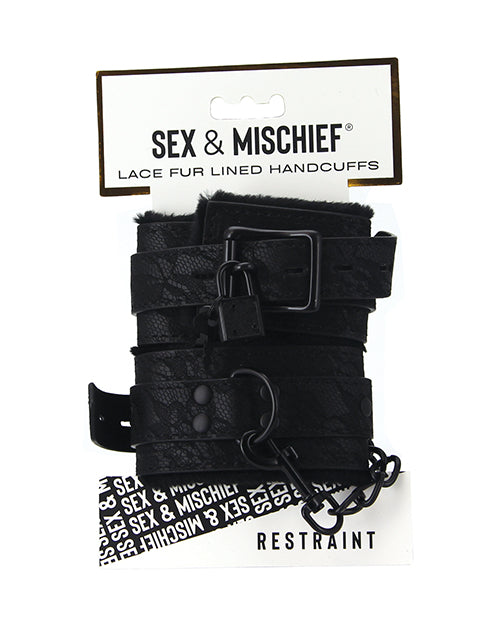 Sincerely Lace Fur Lined Handcuffs