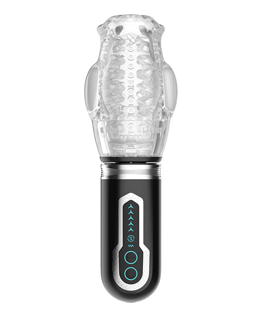 Thrusting, Rotating &amp; Vibrating Oral Sex Masturbator - Black