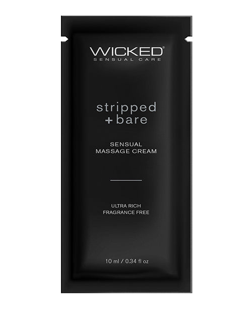 Wicked Sensual Care Stripped &amp; Bare Unscented Massage Cream - .34 oz
