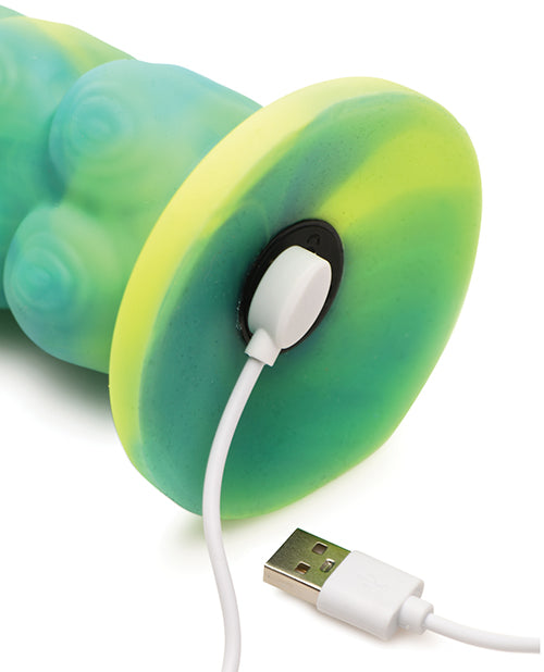 Creature Cocks Squirmer Thrusting &amp; Vibrating Silicone Dildo w/Remote Control - Multi Color