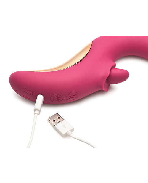 Lickgasm Tease &amp; Please Thrusting &amp; Licking Vibrator - Pink